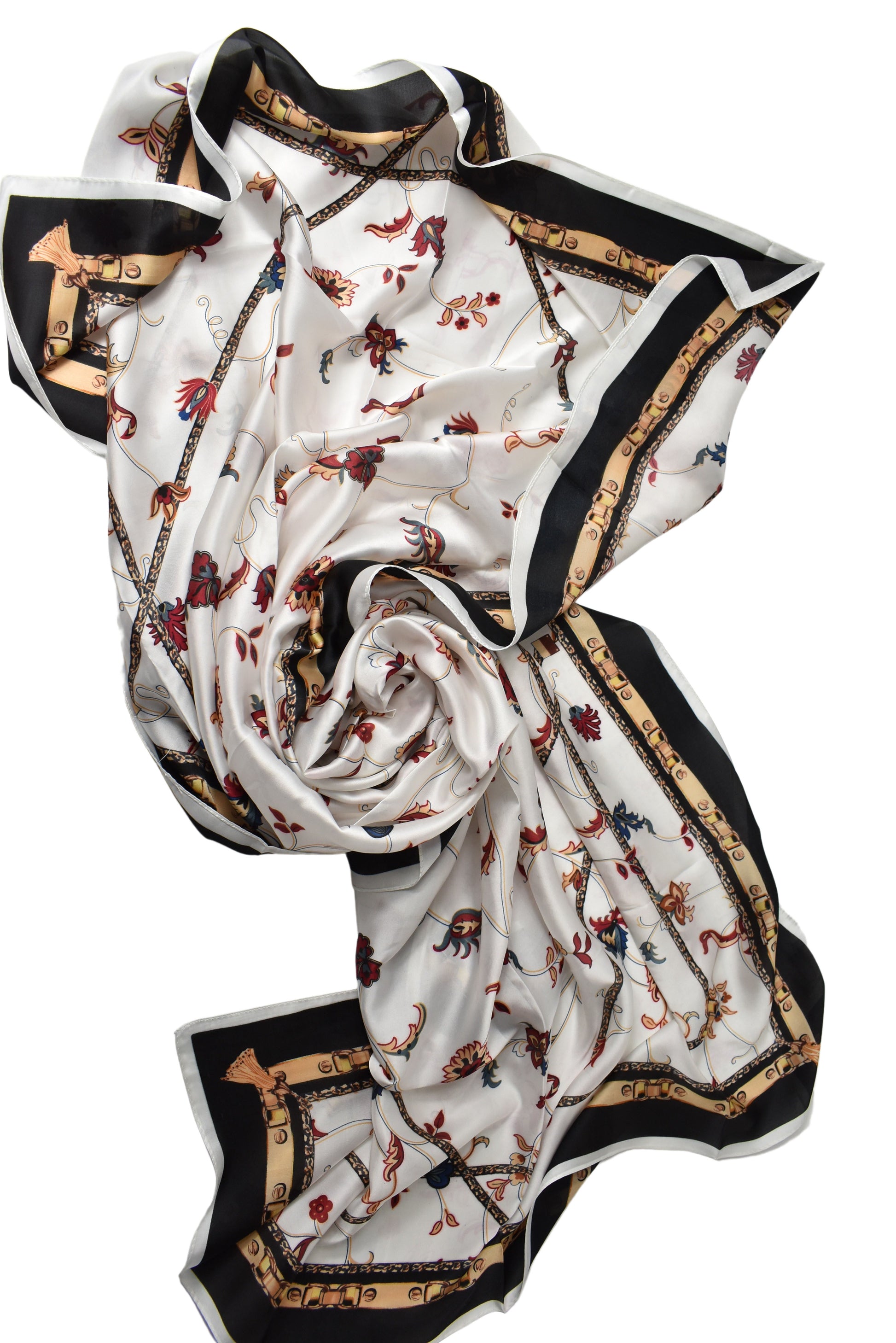 Stola stampa fiori catene