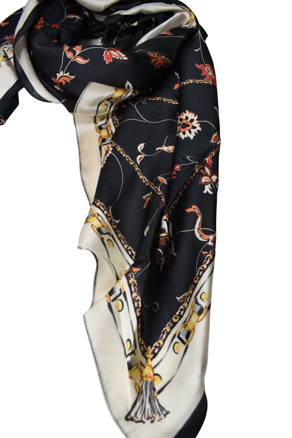 Stola stampa fiori catene