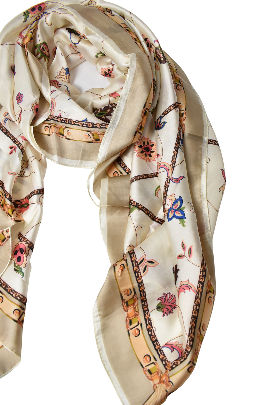 Stola stampa fiori catene