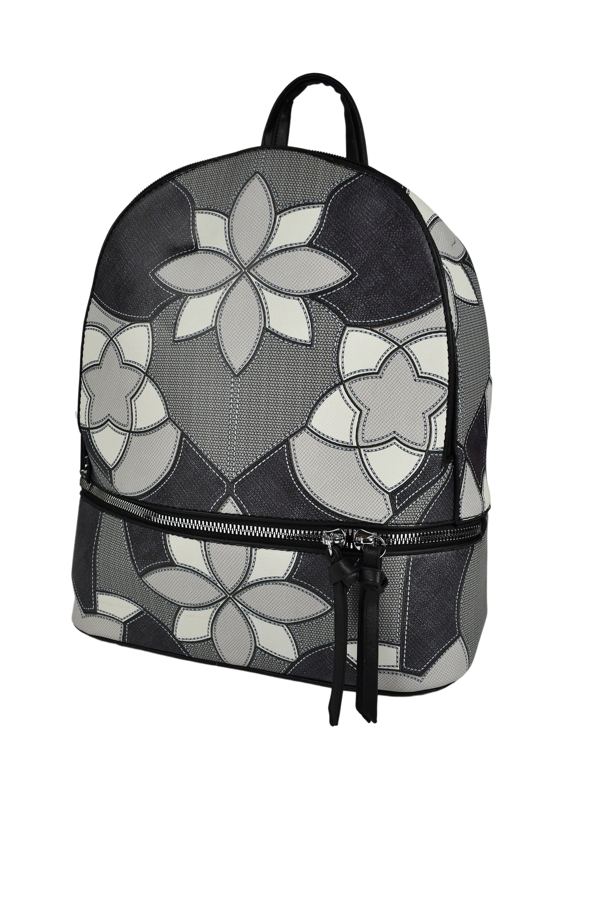 Zaino fiori nero