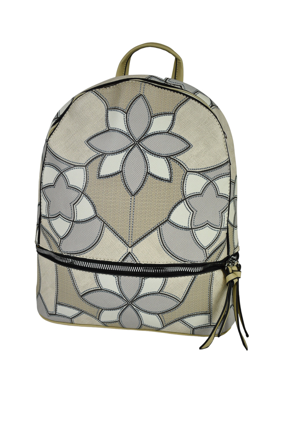 Zaino fiori beige