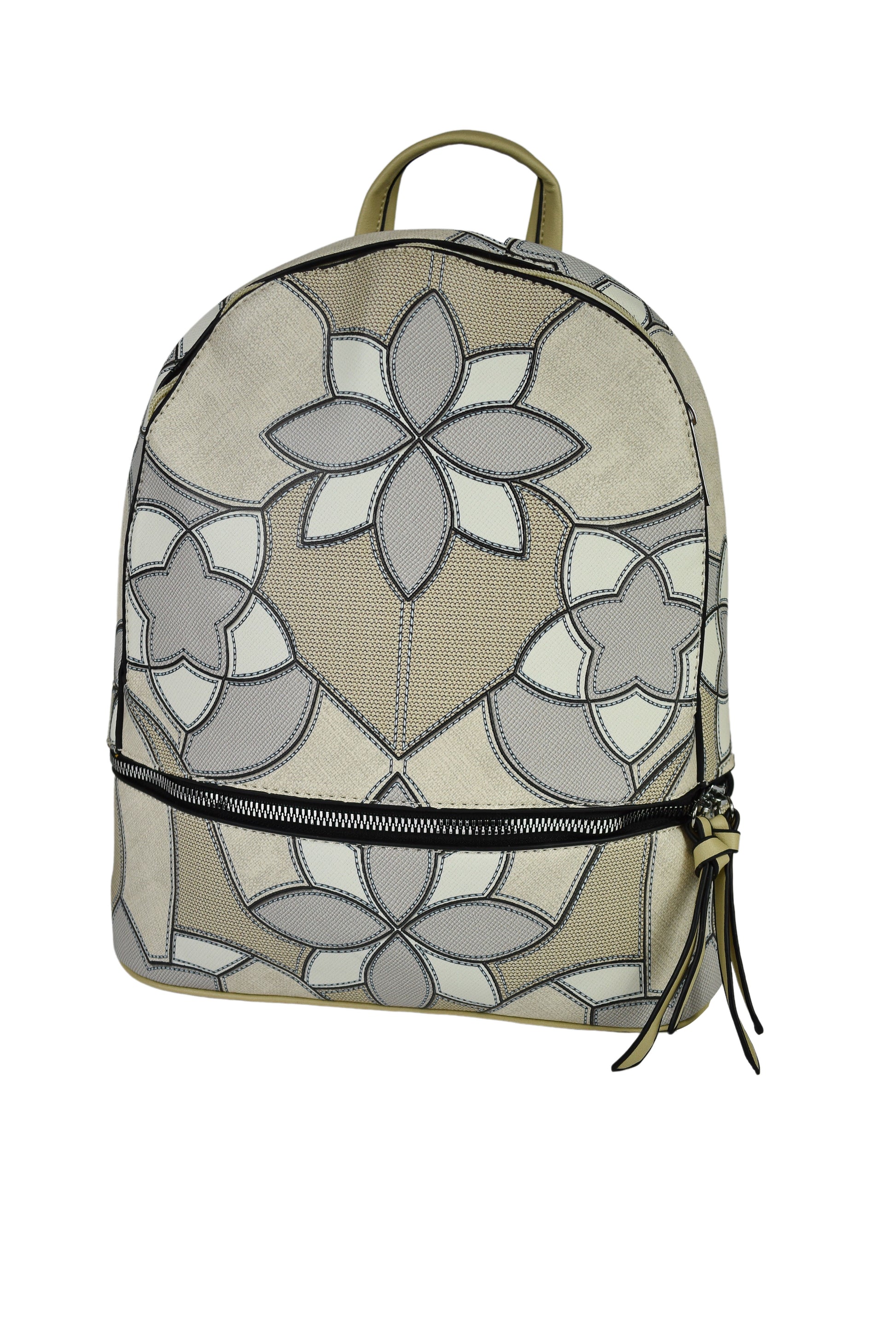 Zaino fiori beige