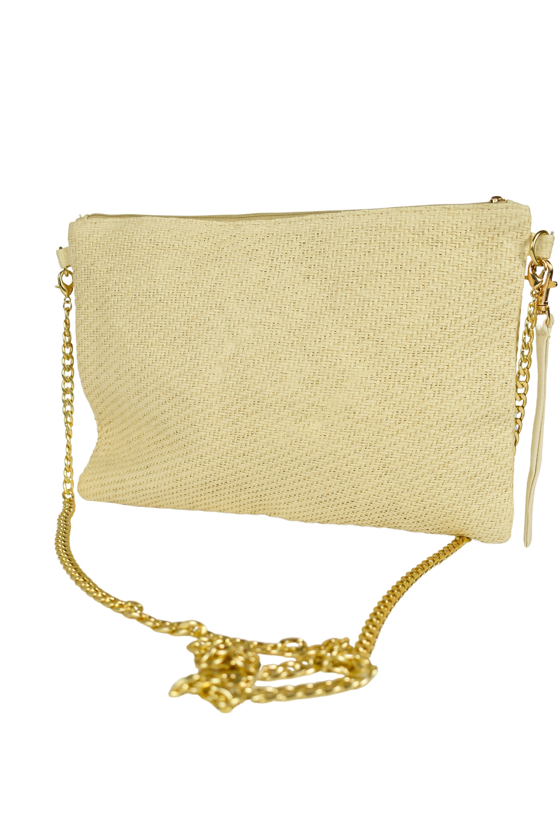 Pochette con tracolla placca Verde