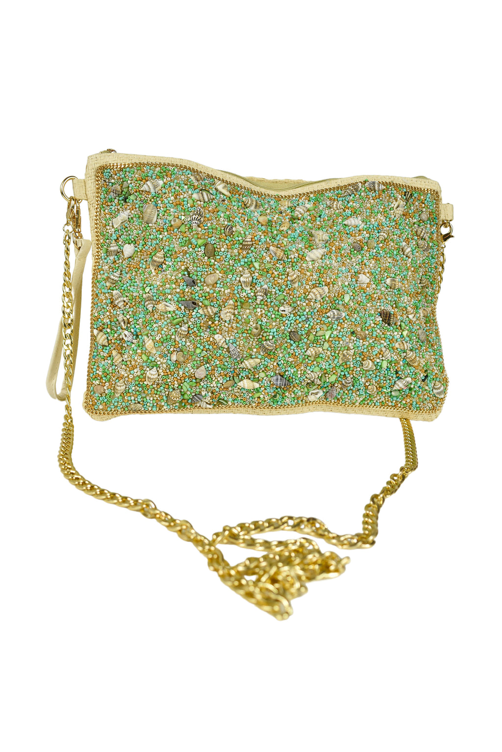 Pochette con tracolla conchiglie