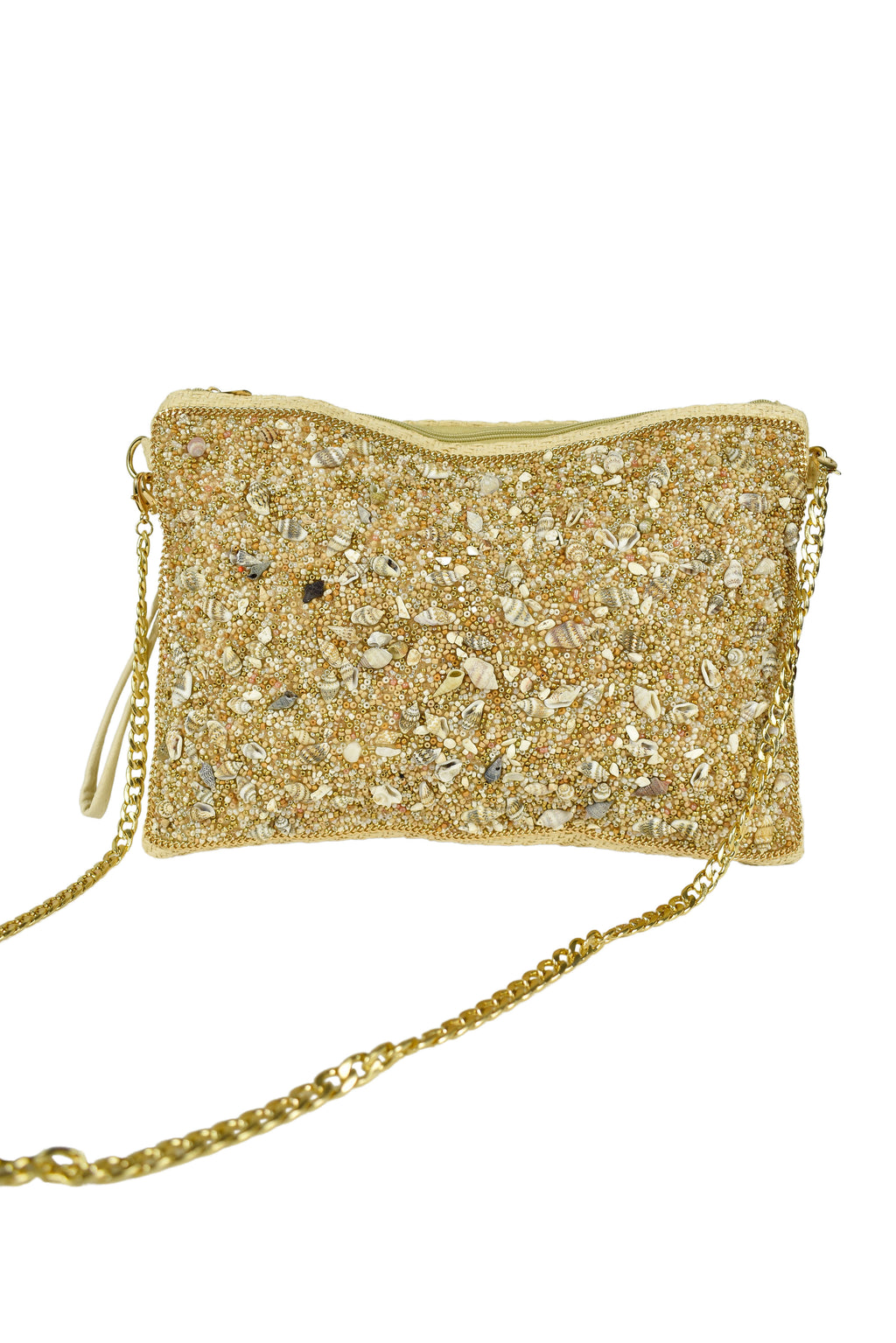 Pochette con tracolla conchiglie
