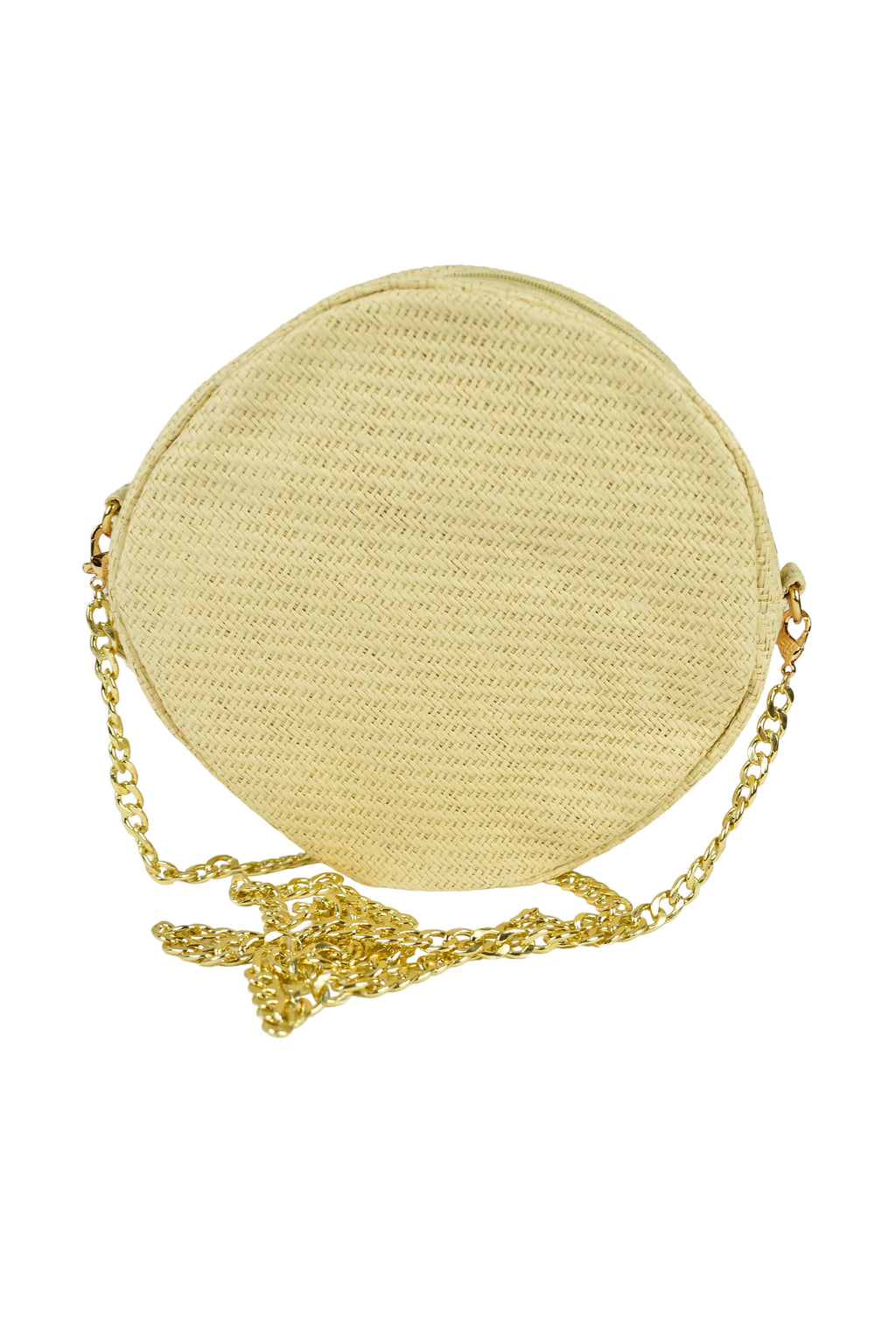 Pochette tonda con conchiglie beige