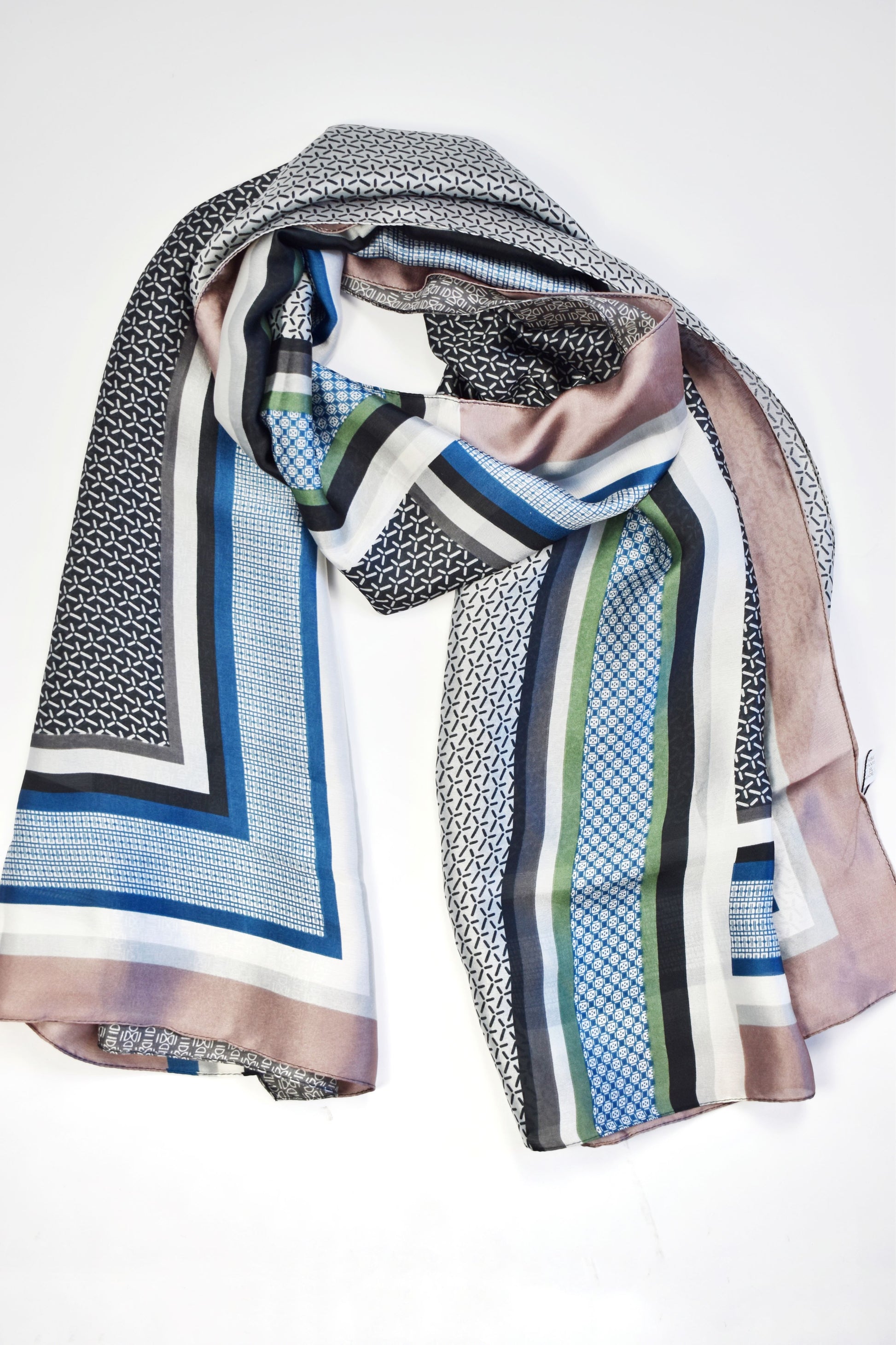 Foulard a doppie righe colorate