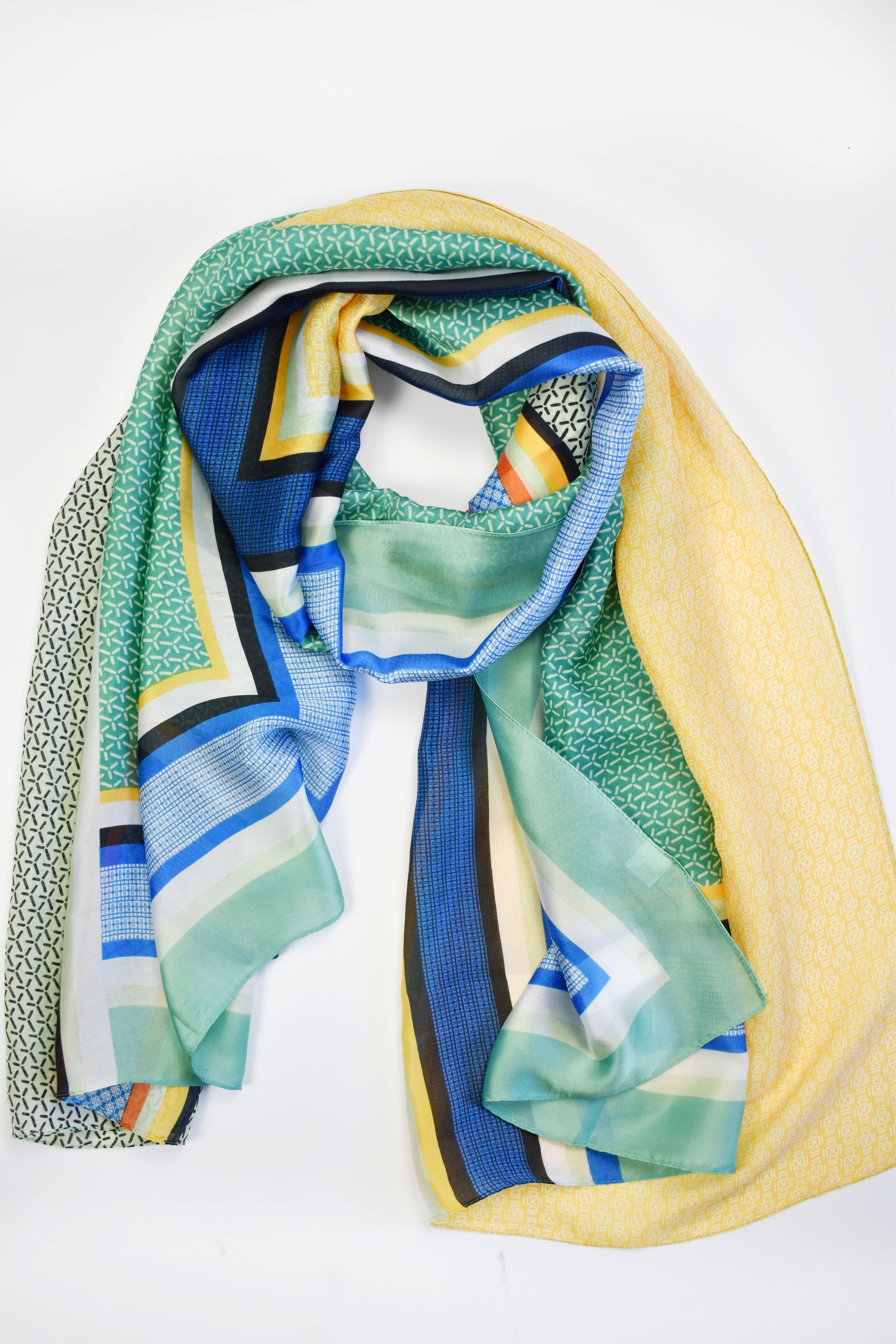 Foulard a doppie righe colorate