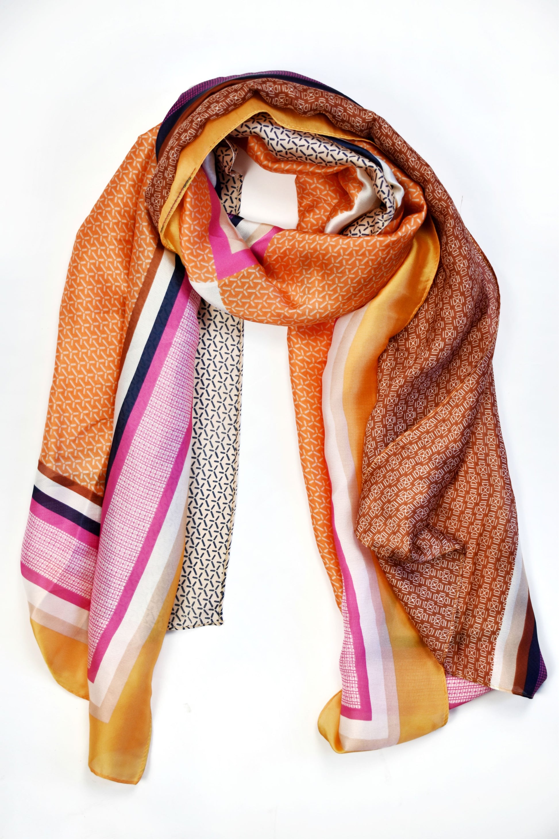 Foulard a doppie righe colorate