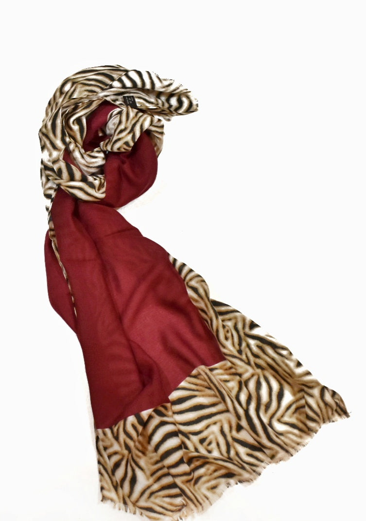 Foulard bordo zebrato