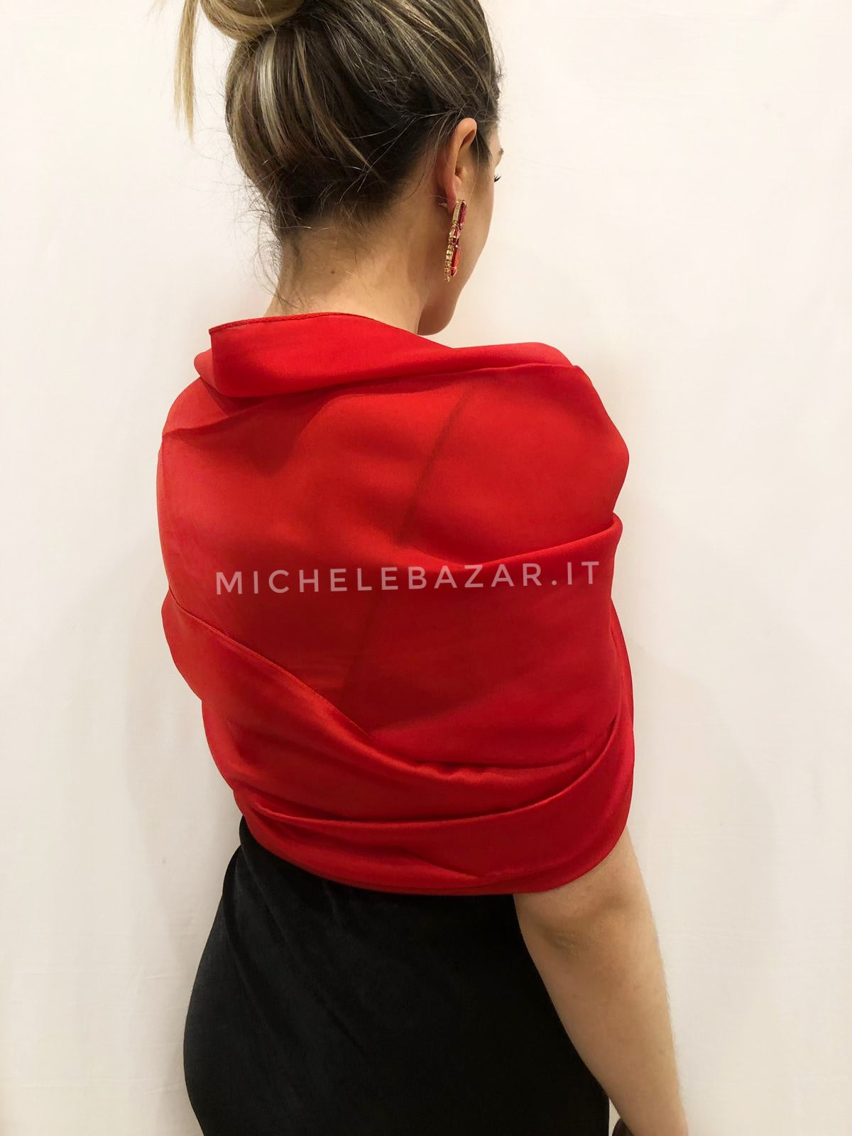 Stola liscia lucida con Seta