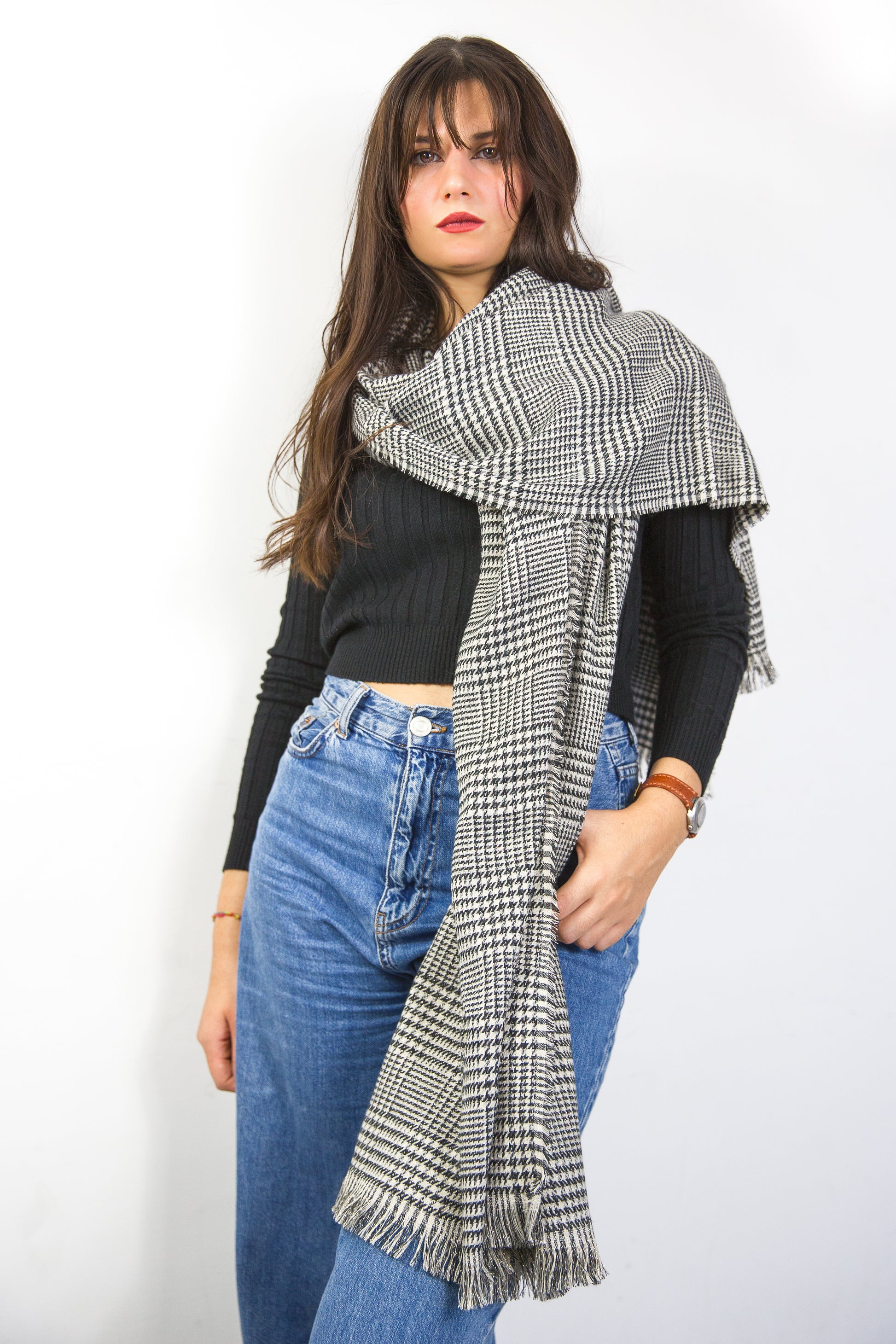 Maxi Sciarpone Quadrettini