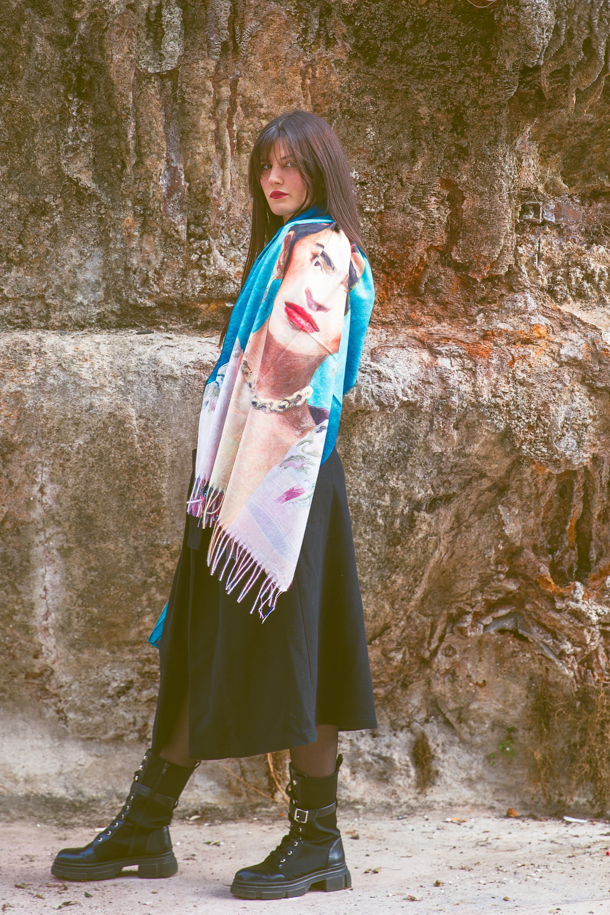 Sciarpa Frida Kahlo e Diego Rivera