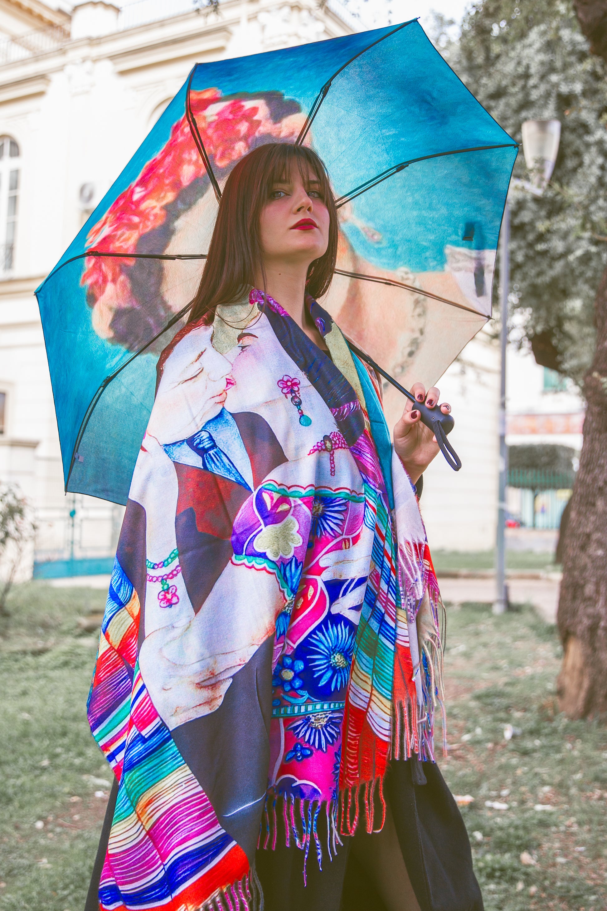 Sciarpa Frida Kahlo e Diego Rivera