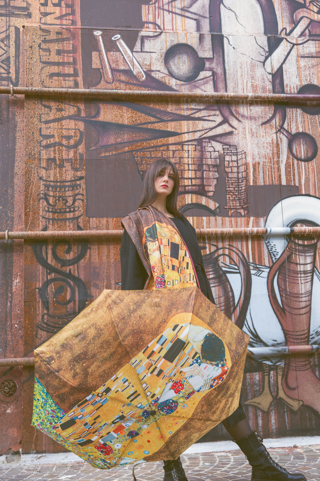 Ombrello pieghevole Klimt il Bacio