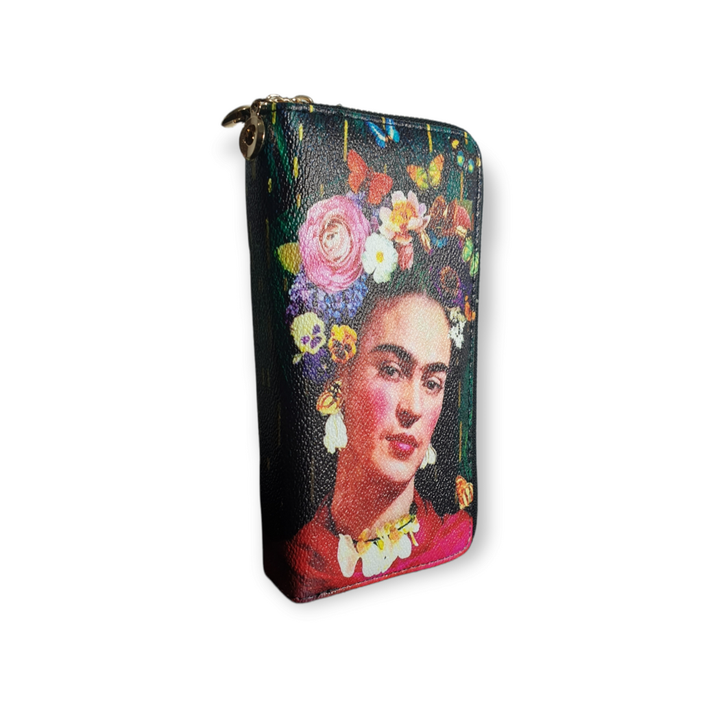 Portafoglio Frida Kahlo nero