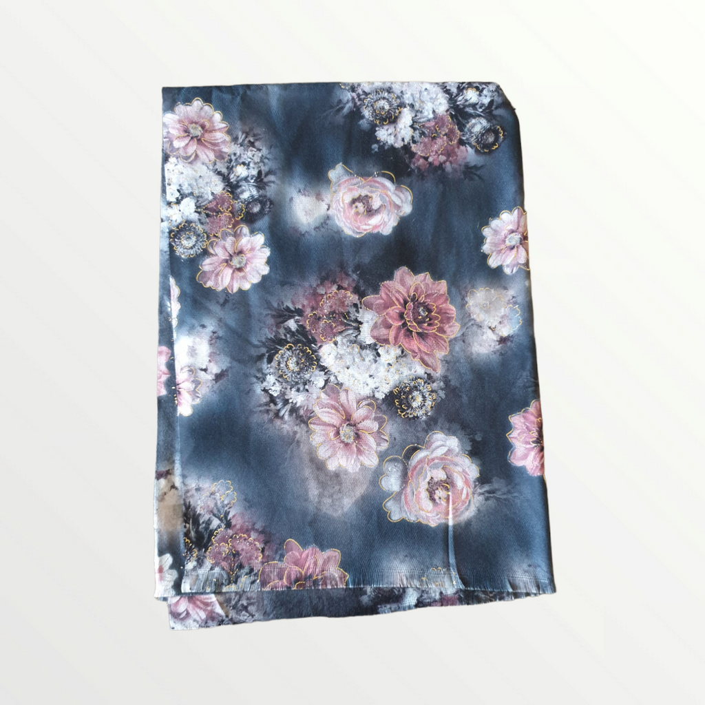 Sciarpa morbida fiori sfumata