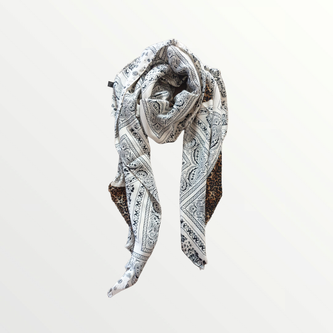 Foulard animalier paisley