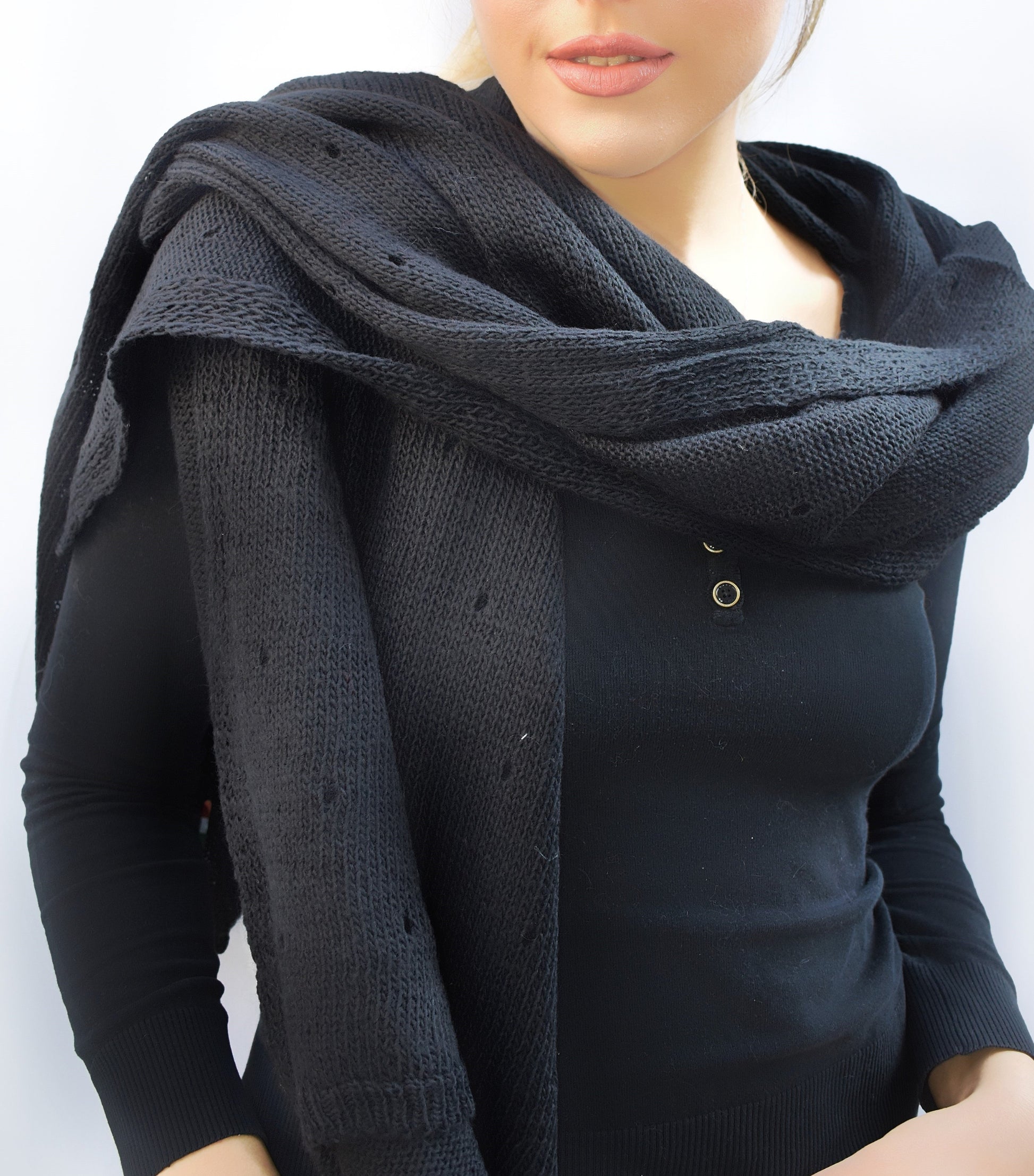 Sciarpa in Lana Traforata