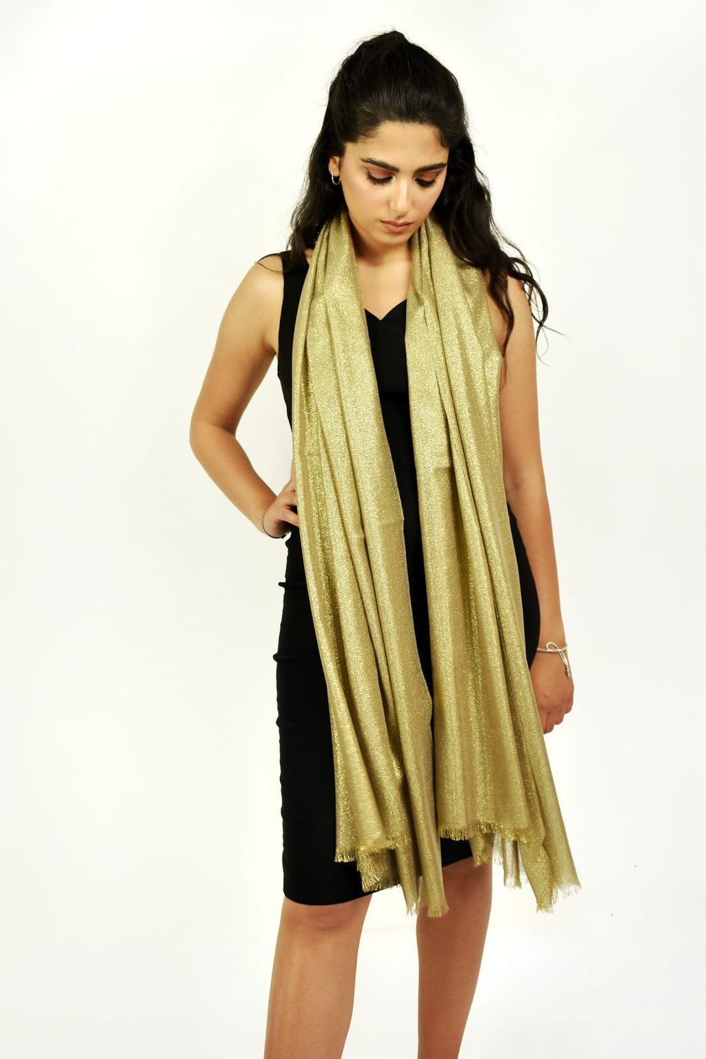 Pashmina/Stola laminata maxy