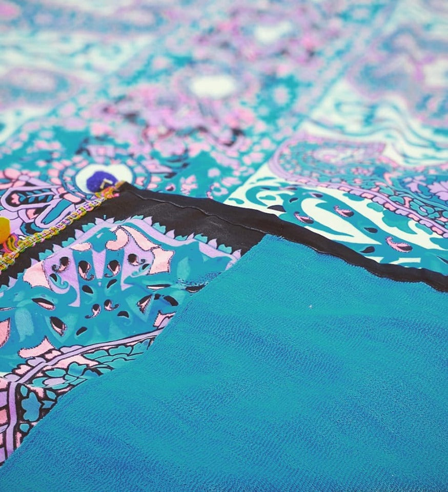 Telo mare in spugna fantasia Blu