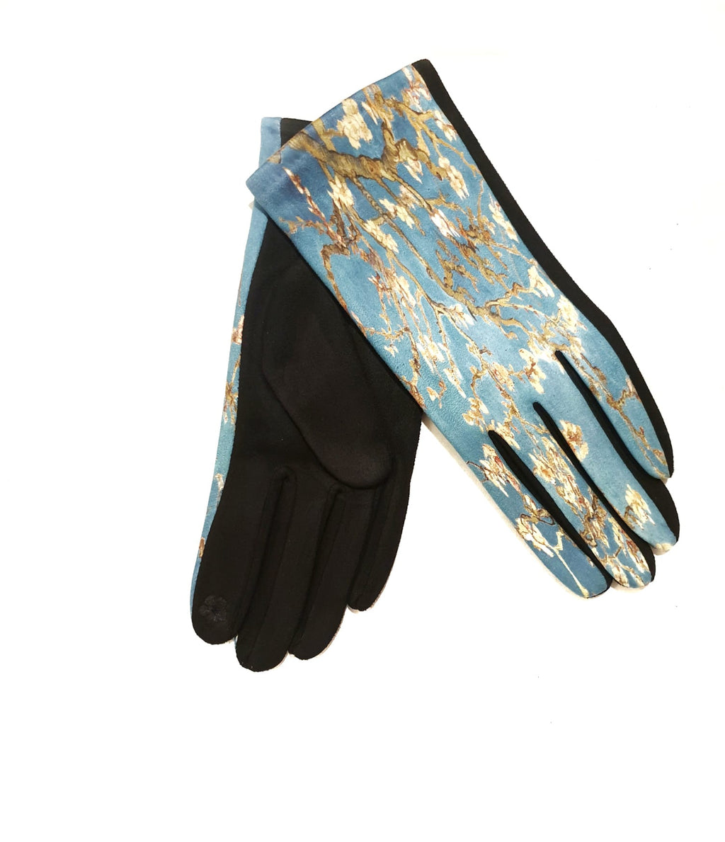 Guanti ramo di mandorlo fiorito