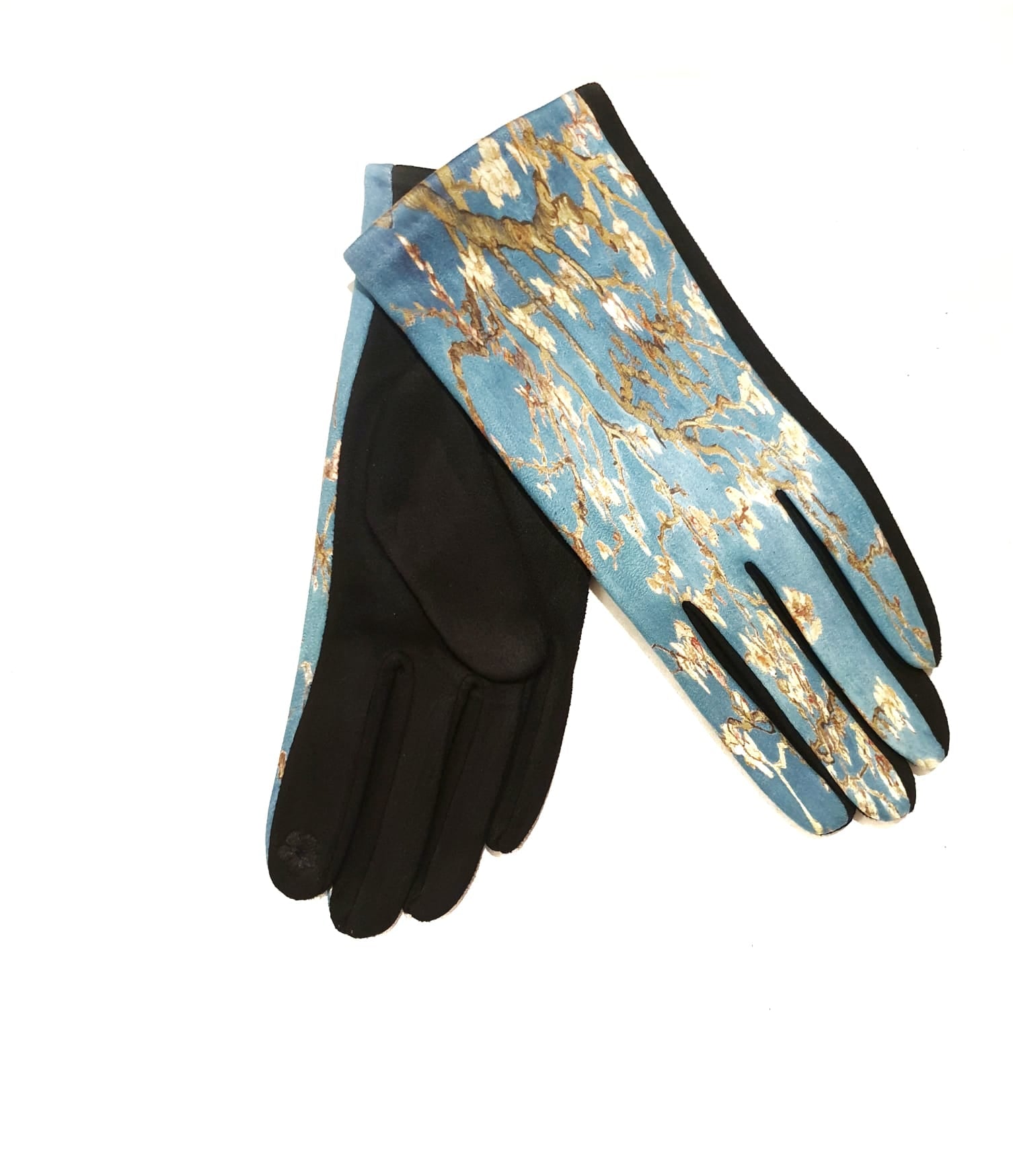 Guanti ramo di mandorlo fiorito