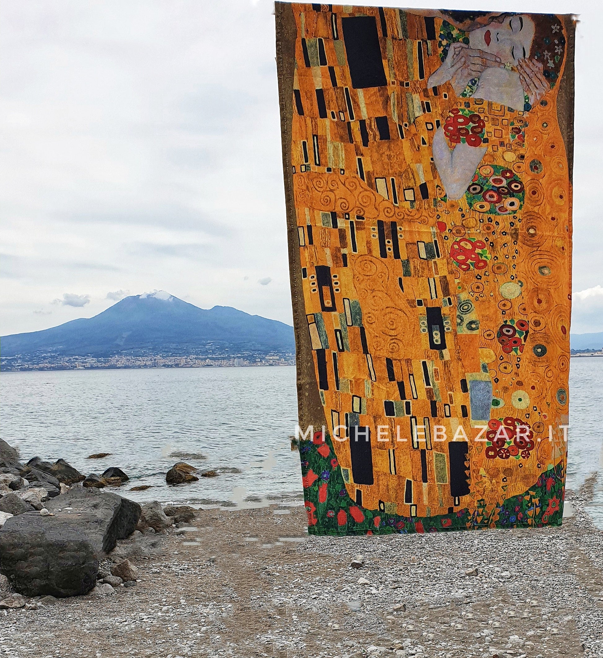 Telo mare Klimt "il bacio"