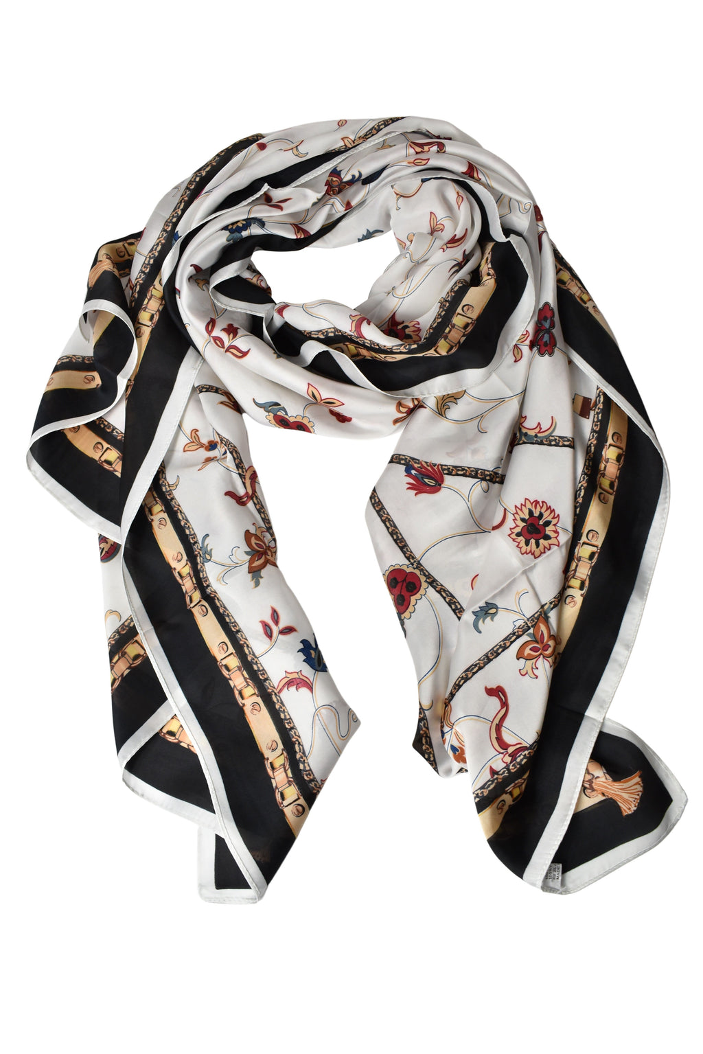 Stola stampa fiori catene