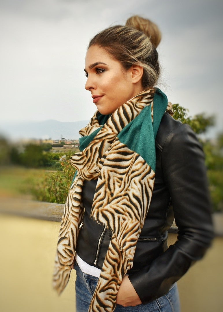 Foulard bordo zebrato