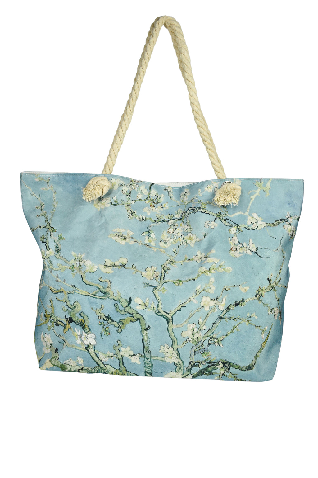 Borsa mare ramo di mandorlo fiorito