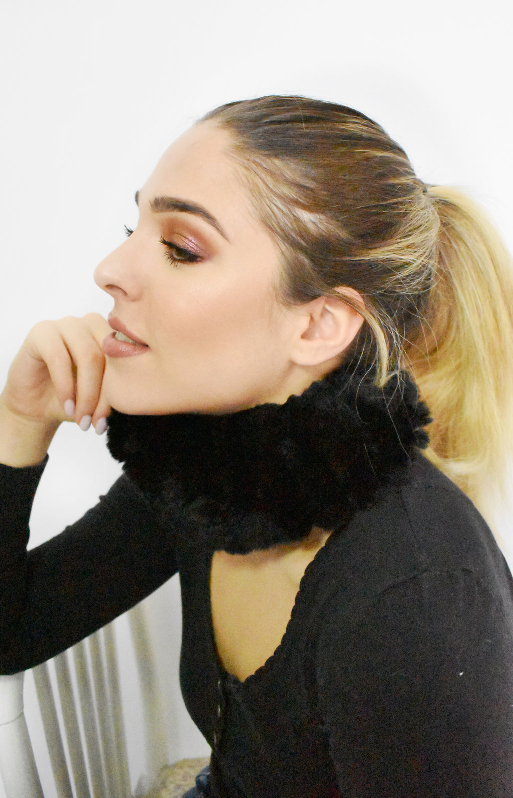 Fascia in pelliccia elasticizzata