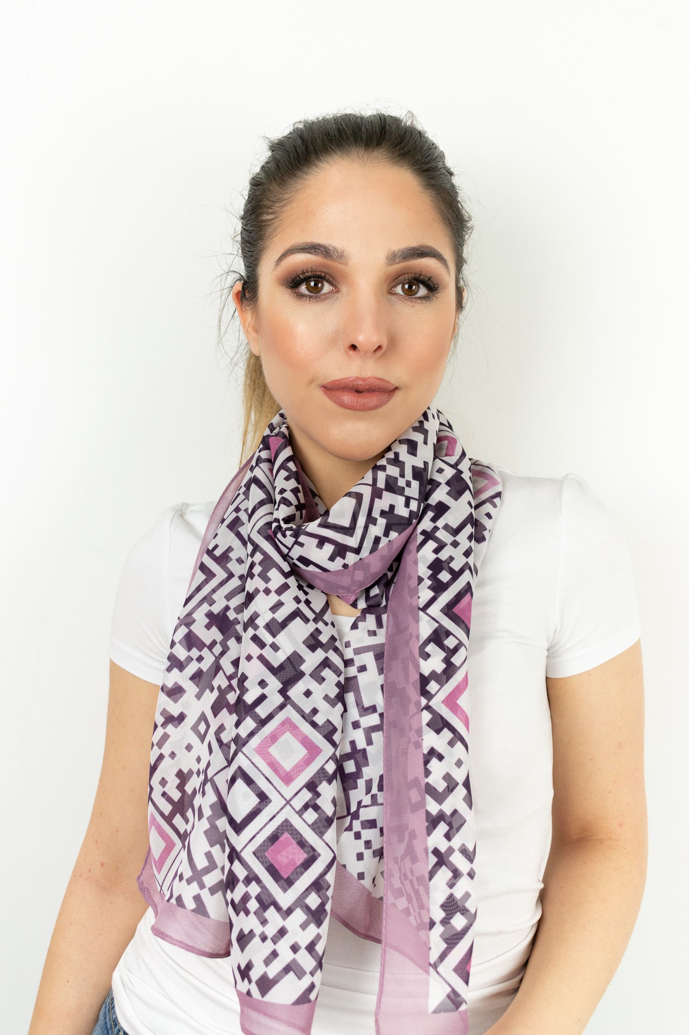Foulard stampa geometrica