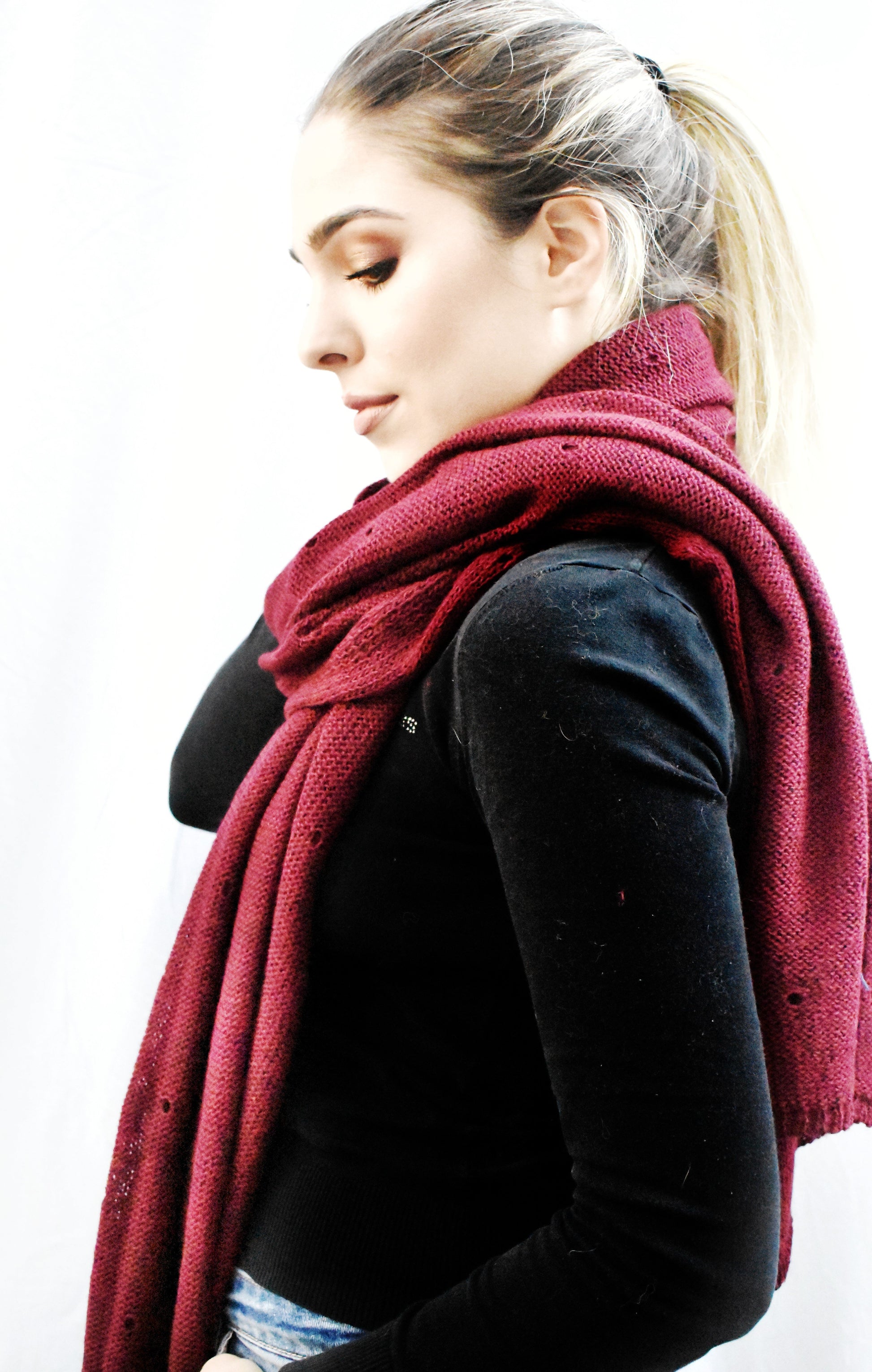 Sciarpa in Lana Traforata