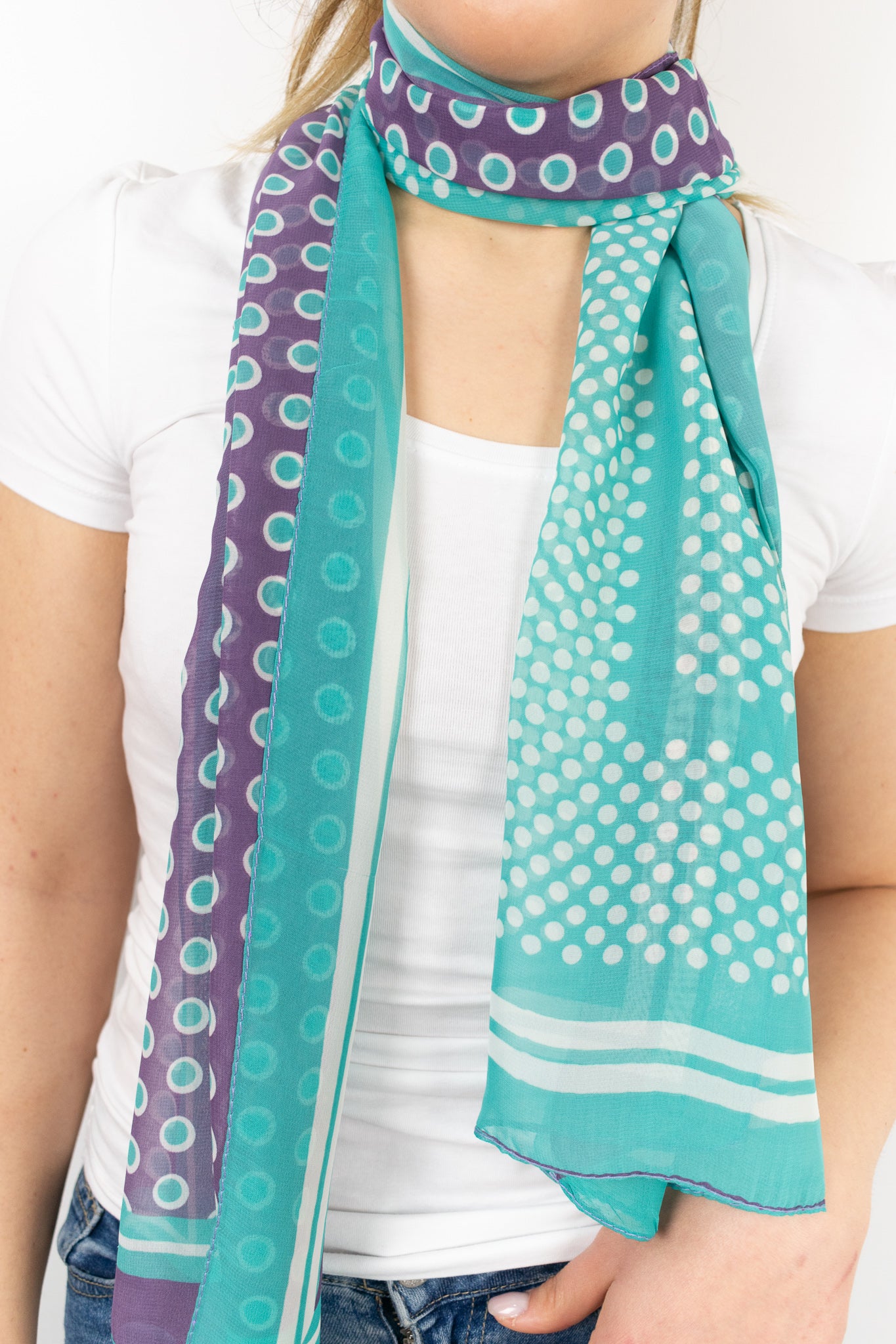 Foulard doppio pois