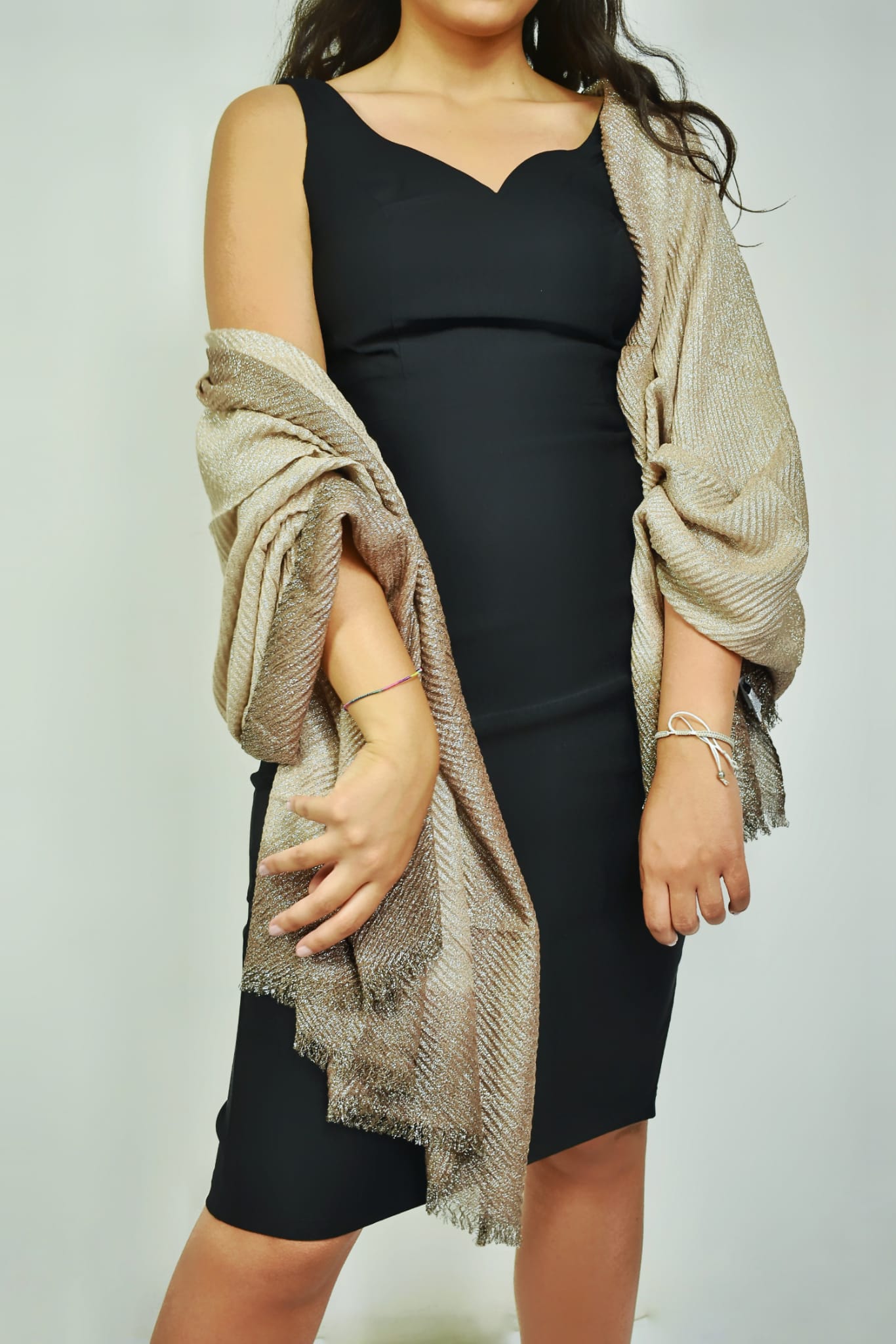 Stola sfumata laminata