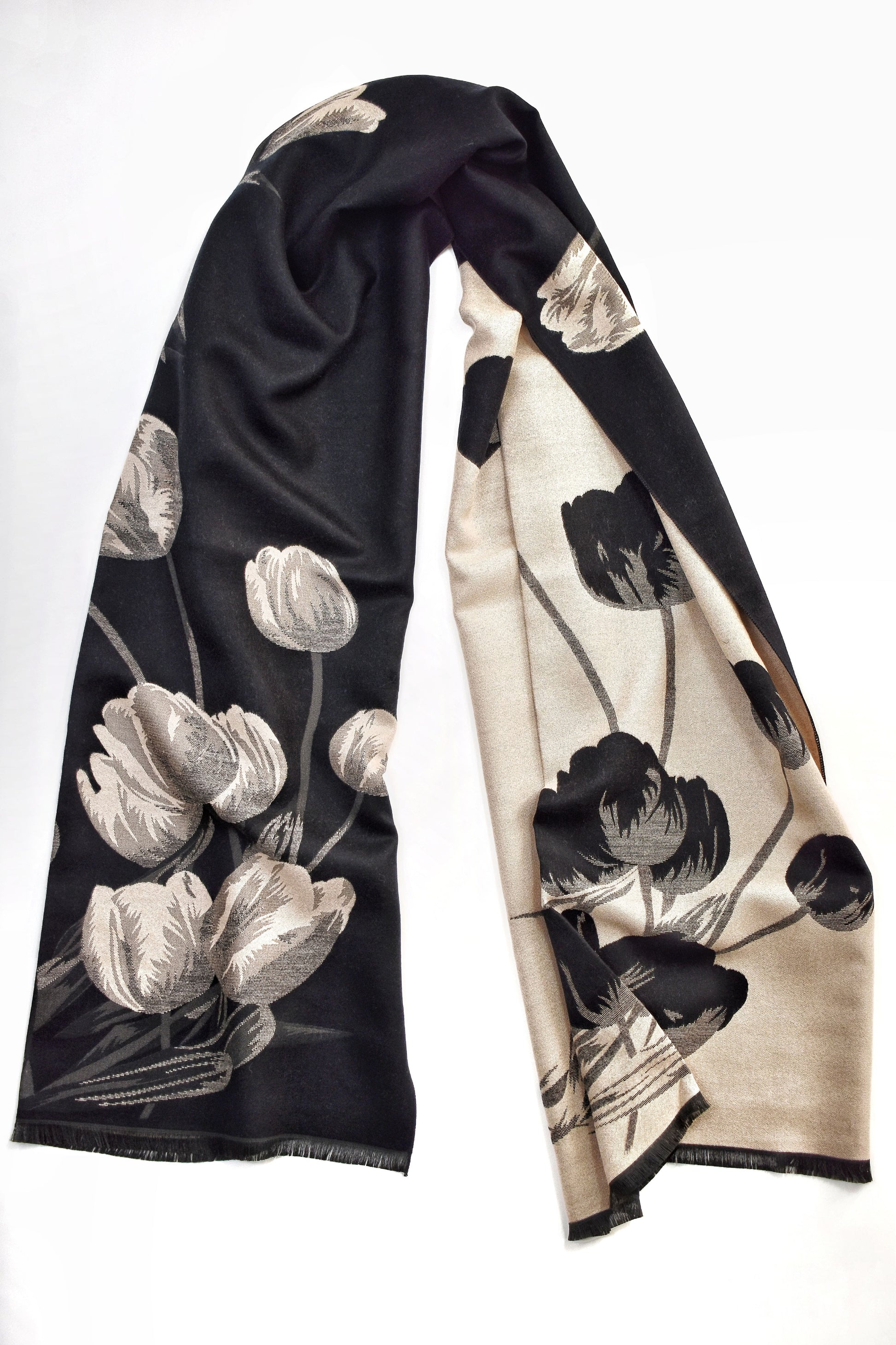 Sciarpa morbida tulipani