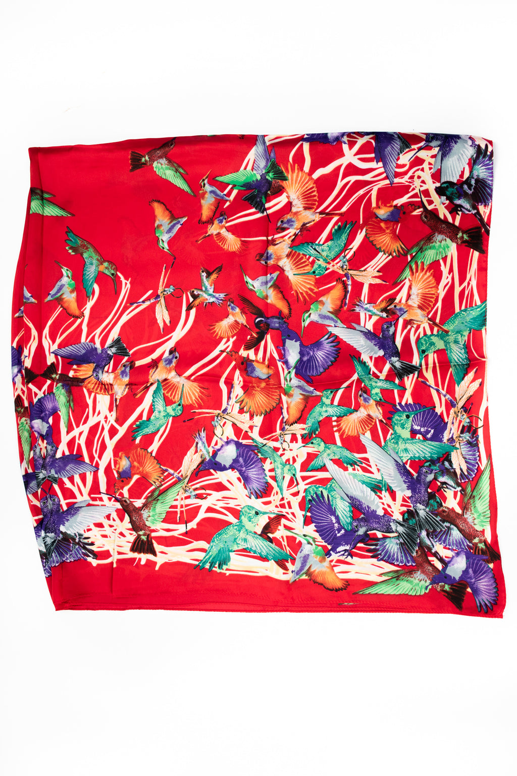 Foulard quadrato con colibrì
