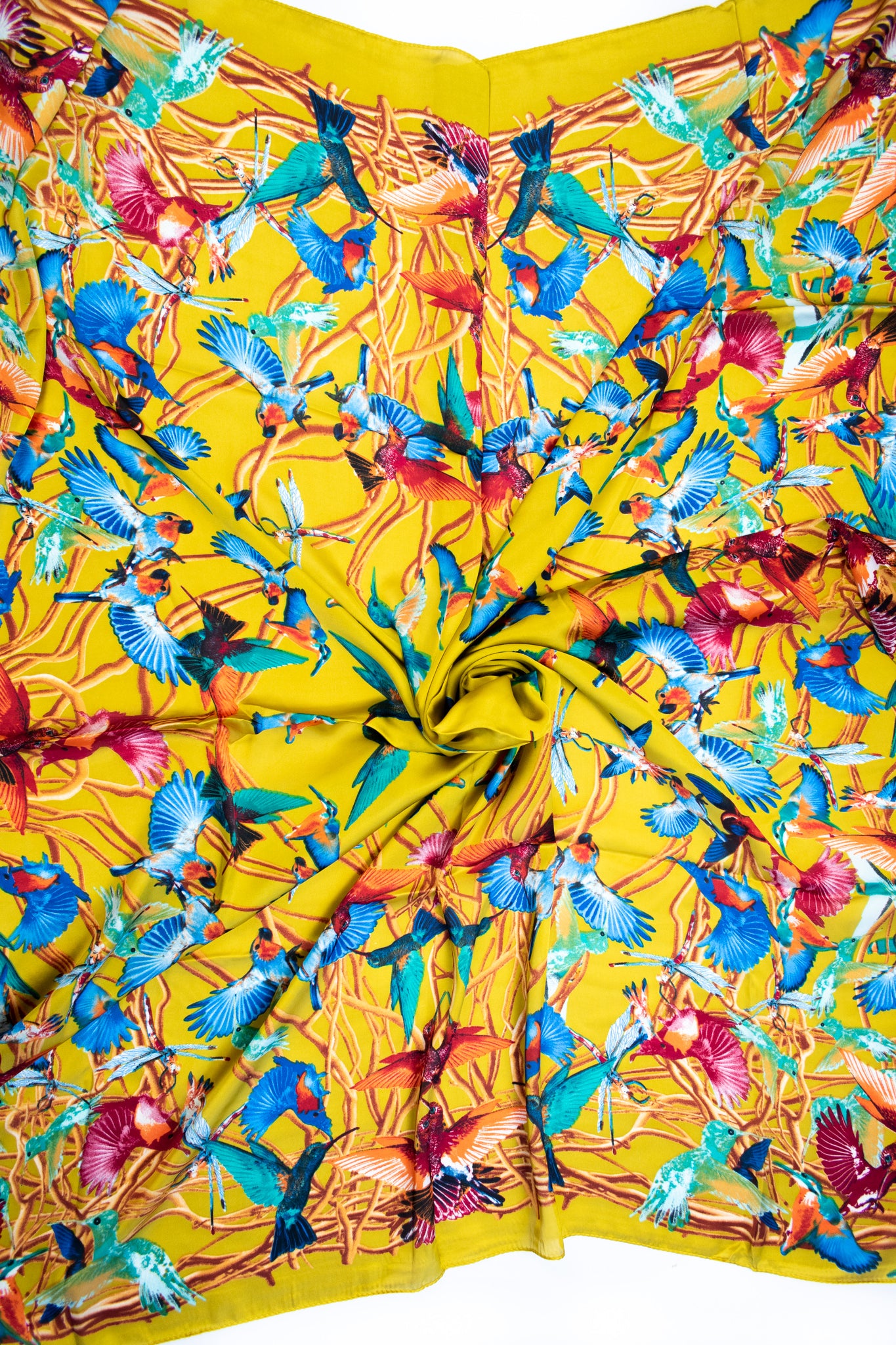 Foulard quadrato con colibrì