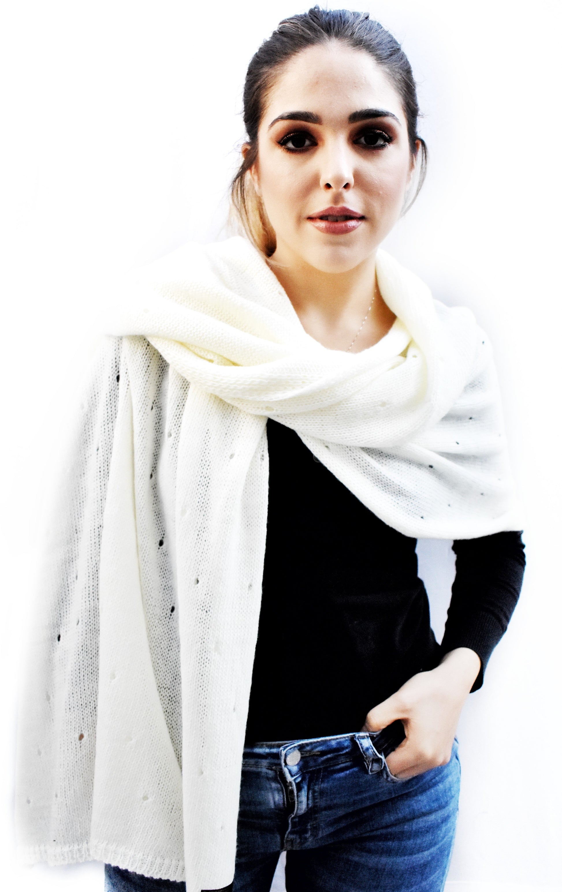 Sciarpa in Lana Traforata